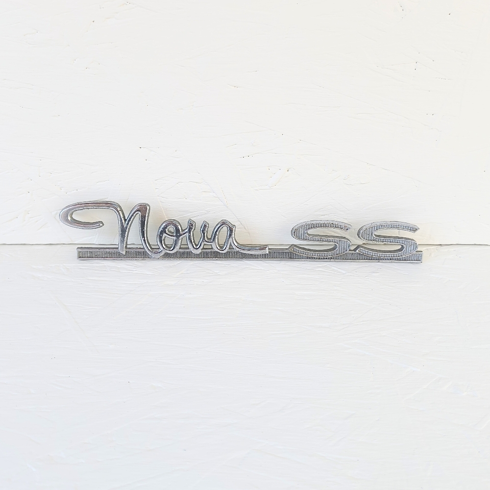 VINTAGE | Chevrolet Nova SS Original 1963 1964 Quarter Panel Script Emblem